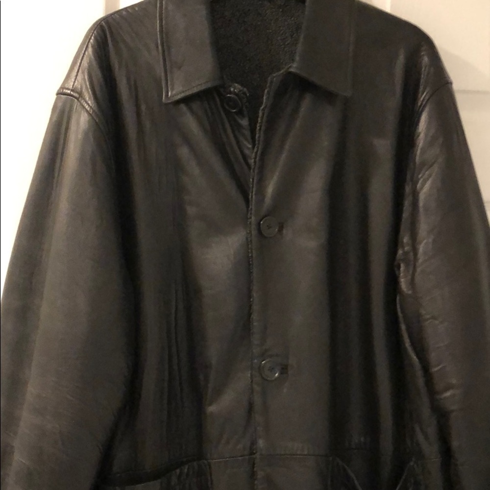 Leather jacket /coat reversible